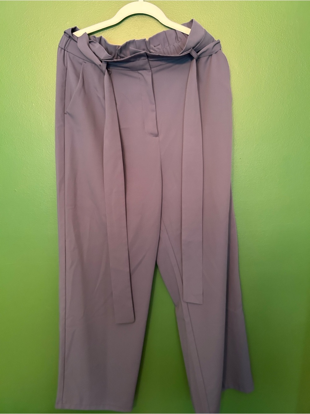 HALARA  Wide-Leg Trousers with Tie Waist